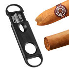 QUALITY BLACK CIGARs CUTTER STAINLESS STEEL DOUBLE TWIN BLADE UK SELLER