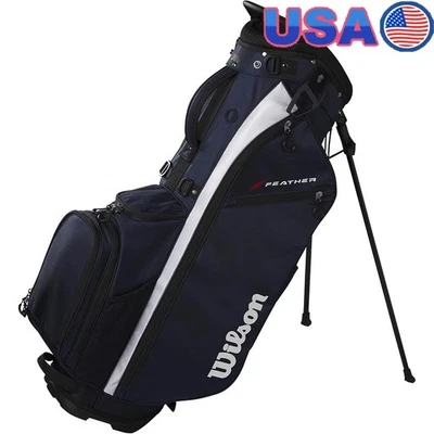 Bolsa de pie de golf de plumas 5 vías superior almacenamiento versátil correas equilibradas 8 divisores EE. UU. Foto 1 de 4