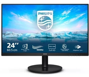 PHILIPS 241V8AW Full HD 24" LCD Monitor - Black (brand new in the box) - Zdjęcie 1 z 4