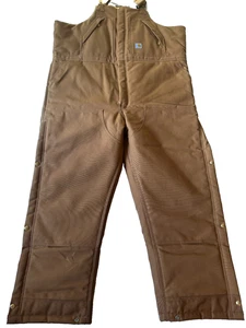 Carhartt 105470 Insulated Firm Duck Biberall LooseFit 4 Extreme Warmth 2XL Short - Picture 1 of 11