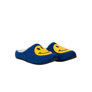 Hirsch Hirsche Supro Smiley Gesicht Herren Hausschuhe Farbe blau/weiß Größe 11M Neu im Karton - Bild 1 von 4