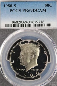 1980 S Kennedy Half Dollar -PCGS PR69DCAM CLAD - *DoubleJCoins*JL1100-280 - Foto 1 di 2