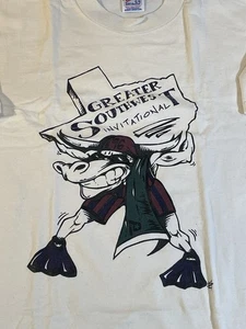 Vintage 90s Greater Southwest Invitational Swim Meet Men’s Large Beige T-Shirt - Bild 1 von 7