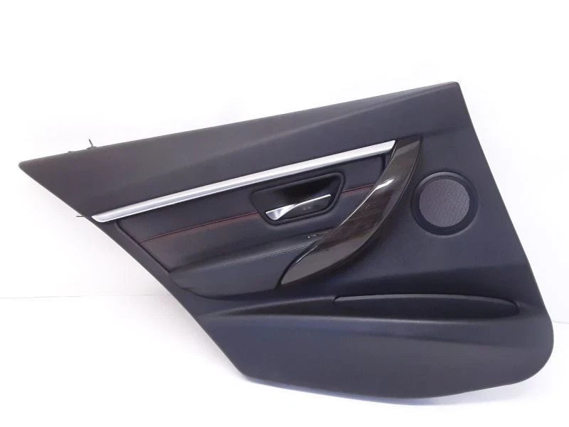 Panel de puerta trasera 12-18 BMW 328d LH negro con costuras rojas OEM F30 51427372861 Foto 1 de 4