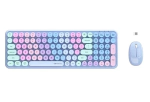Wireless Keyboard & Mouse Combos UBOTIE Colorful Gradient PURPLE RAINBOW (31) - Afbeelding 1 van 3