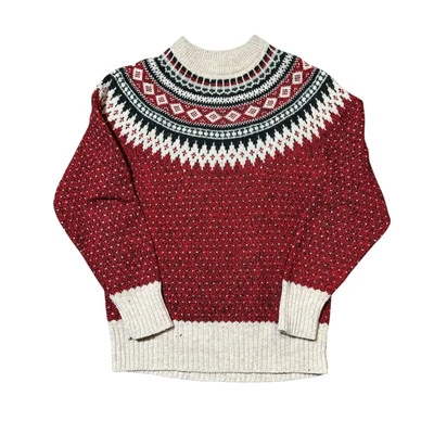 Vintage Woolrich Men’s Medium Crew Neck Fair Isle Long Sleeve Casual Sweater - Image 1 of 4