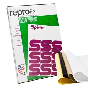 Green Sheet Thermal Tattoo Stencil Transfer Paper 8.5" x 11" Pack of 100 - Picture 1 of 3