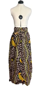 Circa 24 Women’s Maximalist BOHO Tapestry Bird Maxi Skirt W/Pockets & Belt|W:28 - Picture 1 of 23