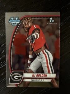 KJ BOLDEN 2024 BOWMAN CHROME U FOOTBALL #115 BOWMAN 1ST - Picture 1 of 2
