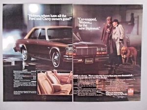 Dodge Diplomat zweiseitige Druckanzeige - 1977 ~~ Sherlock Holmes & Watson - Bild 1 von 1