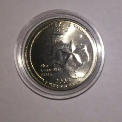Texas - 2004 - P Mint - State Quarter ( Uncirculated ) + Coin Capsule! - Image 1 of 2