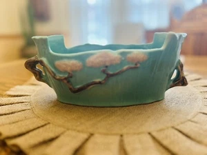 Roseville Ming Tree Turquoise Mid Century Art Pottery Planter - Picture 1 of 6