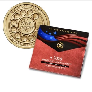 American Innovation 2020 $1 Reverse Proof Coin - Massachusetts With OGP - Picture 1 of 5