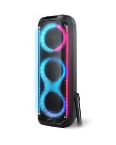 Dolphin KP-380 Triple 8” Portable Karaoke Party Speaker Lasting Battery with Mic - Picture 1 of 12