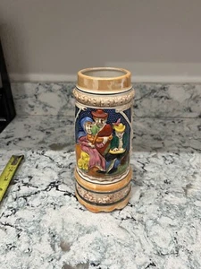 VINTAGE 8IN CERAMIC MUG STEIN PLAYS MUSIC VERY OLD AND RARE GERMAN STYLE - Picture 1 of 5