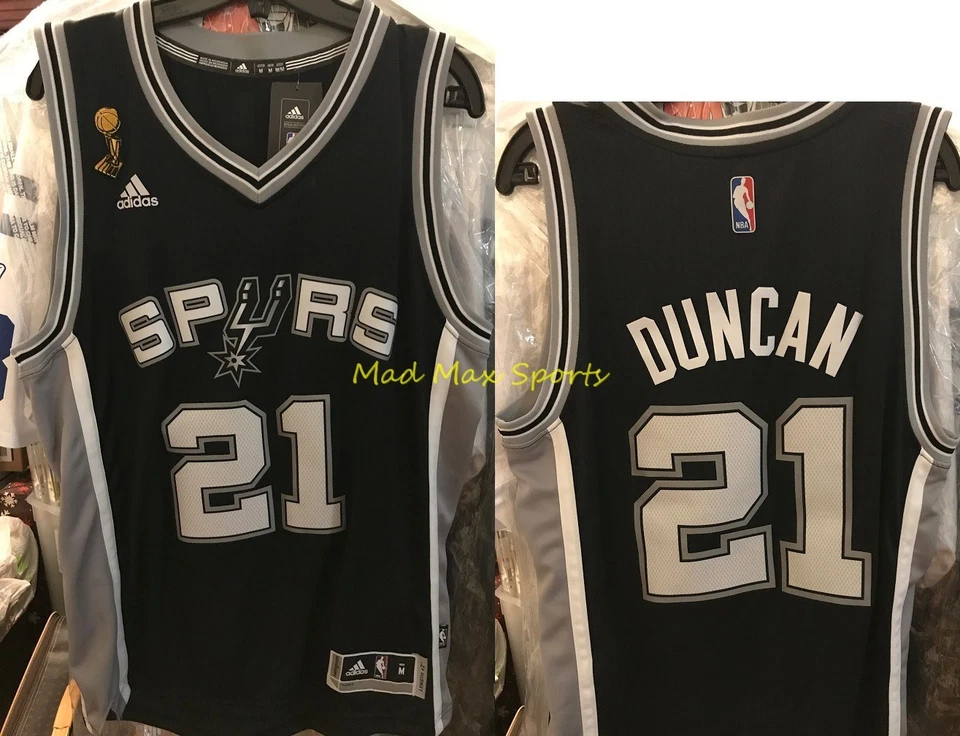 TIM DUNCAN San Antonio SPURS Adidas 2007 NBA FINALS Throwback SWINGMAN Jersey - Image 1 of 1
