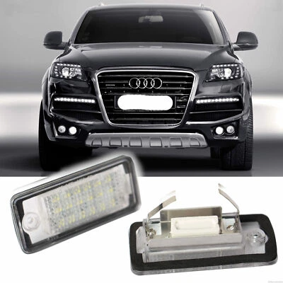 2x LED Kennzeichenleuchte AUDI Q7 4L 3.0 4.2 quattro Nummernschild - Bild 1 von 4