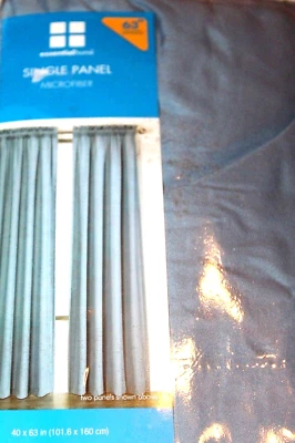 Essential Home Blue Microfiber Single (1) One Panel  40 x 63" - Image 1 of 2