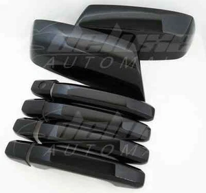 Black Door Handle Covers + Clip-On Mirror Covers FOR Chevy Silverado GMC Sierra - Bild 1 von 1