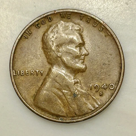 1940-S Lincoln Penny. Please Read Description. Your Actual Coin In Photo Cover
