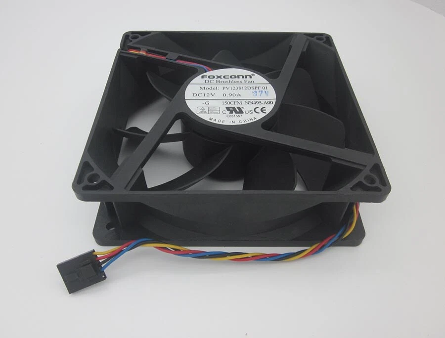 FOXCONN 12CM 12V 0.90A PV123812DSPF 01 12038 4-wire PMW speed control fan - Image 1 of 4