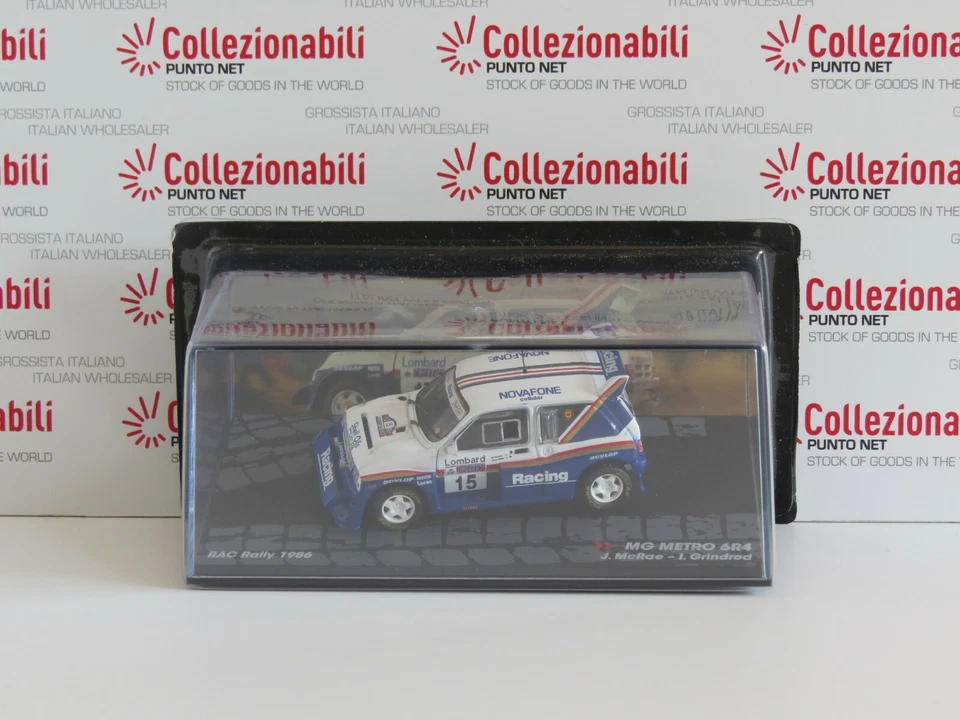 DIE-CAST CAR AUTO MG METRO 6R4 MCRAE - GRINDROD RAC RALLY 1986 1:43 #45 - Immagine 1 di 1