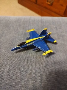 Vtg US Navy F-18 Hornet Blue Angel Jet Diecast Toy - Picture 1 of 4