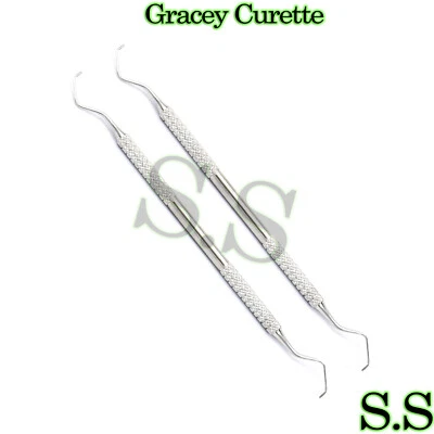Instrumentos dentales de doble extremo Gracey Curette 9/10 2 piezas Foto 1 de 3