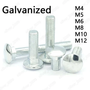 Tornillos de cuello cuadrado con cabeza de copa de acero galvanizado M4 M5 M6 M8 M10 M12 - Imagen 1 de 6