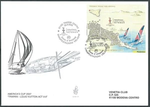 2005 ITALIA FDC VENETIA 1318 FOGLIETTO VELA AMERICA'S CUP TIMBRO ARRIVO CG - Picture 1 of 1