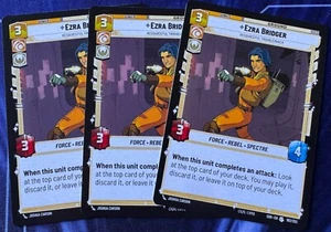 Star Wars Unlimited Spark of Rebellion 3X Ezra Bridger Uncommon Karte - Bild 1 von 2