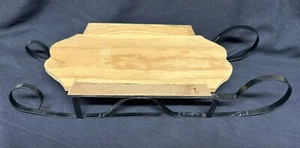 Vintage Wood and Metal Sled for Holiday Decorating Tabletop 16" long - Picture 1 of 10