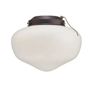 Westinghouse Ceiling Fan Light KIT Schoolhouse Glass Shade Oil Rubbed Bronze - Picture 1 of 1