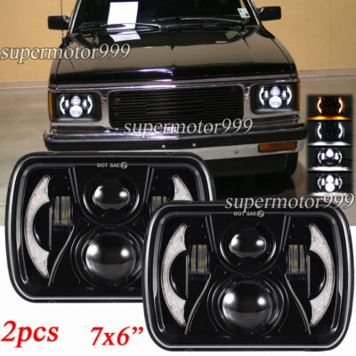 DOT 7x6" LED Headlight Hi-Lo H4 fit GMC C1500 C2500 C3500 K1500 S15 Pickup Truck - Image 1 of 4