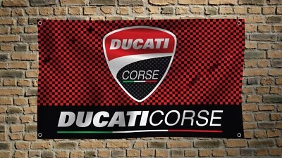 Ducati Corse 3x5 FT Flag Racing Banner for Garage Man Cave Wall Decor - Image 1 of 2