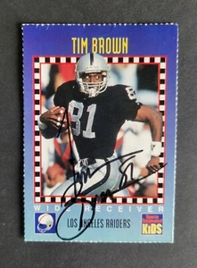 Tim Brown signed Los Angeles Raiders 1994 Sports Illustrated For Kids FB Karte - Bild 1 von 2