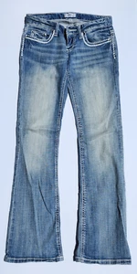 Daytrip Women’s Size 25 Leo Bootcut Jeans Dark Blue Faded Middle Pockets - Bild 1 von 14