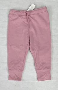 Gymboree Toddler Girls Pull on Solid Pink Cotton Jogger Pants, Pink, XXS(3), NWT - Picture 1 of 3