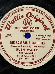 Ruth Wallis Original - Admiral's Daughter / Sweater Girl Comedy Instrumental 78 - Picture 1 of 2