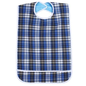 Waterproof Adult Elder Mealtime Bib Reusable Pocketed Dinning Aid Protector UTS - Picture 1 of 11