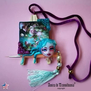 Belle Epoque Luxury Jewelry Necklace Pendant Doll Head Art Deco Painter Dolly - Picture 1 of 24