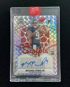 2024 Mosaic Scripts Michael Penix Jr. RC Rookie Auto Falcons Sealed KM059 - Picture 1 of 5