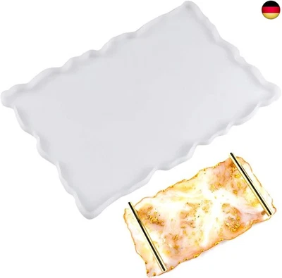 AvoDovA Resin Silikonform Tablett, Obsttablett Epoxidharz Gießformen, Groß R - Bild 1 von 4