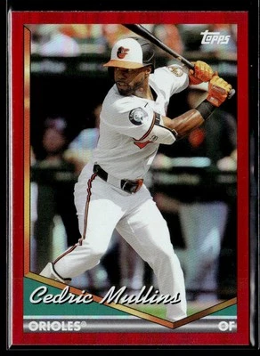 Cedric Mullins #'d /50 - 2024 Topps Archives Red Hot Foilboard SP #267 Orioles - Image 1 of 2