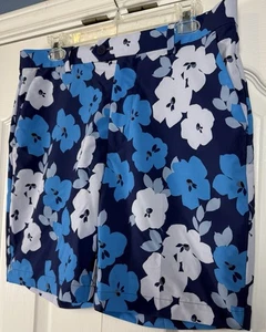 G/FORE Maverick Hybrid Shorts Blue Floral Performance Golf Activewear Mens Sz 32 - Picture 1 of 7