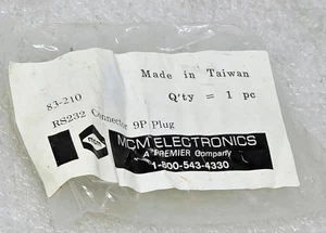 MCM ELECTRONICS 83-210 / 83210 RS232 Connector 9P Plug - Picture 1 of 4