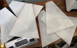 6 PANELES PLANOS DE CRISTAL DE ESCORIA PARA REPARACIÓN O REEMPLAZO DE PANTALLA DE LÁMPARA BLANCO - Imagen 1 de 8