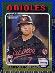 2024 Topps Heritage JACKSON HOLLIDAY Baltimore Orioles RC Rookie 528/699 - Picture 1 of 2