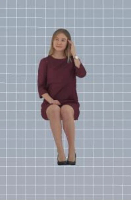 1/18 1/24 1/43 1/64 1/87 Miniatures Red Dress Girl Scene Prop Figure For Cars - Image 1 of 1