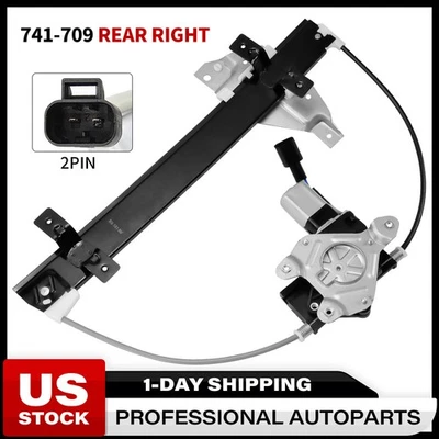 Rear Right Window Regulator w/ Motor For 1997-2005 Buick Century Regal Intrigue - Image 1 of 4